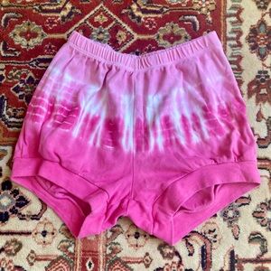 Yoga hot yoga ashtanga Pink Tie-Dye Shorts 100% cotton NWT etsy